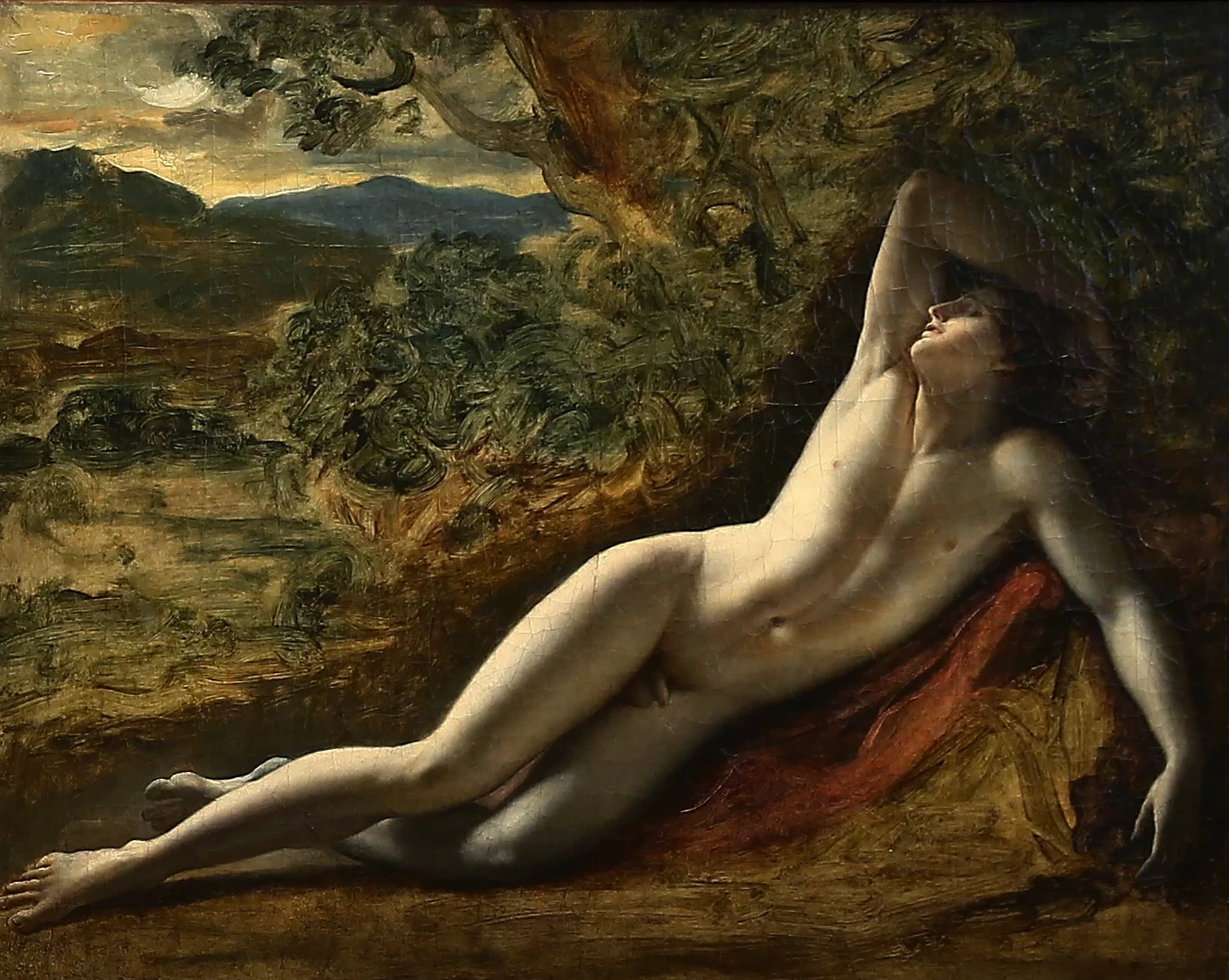 Endimione addormentato. Effetto luna